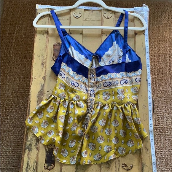 ANTHROPOLOGIE BOHO 💯% SILK RARE LIMITED EDITION WHAT GOES AROUND BOHO TOP 6 - Picture 15 of 16